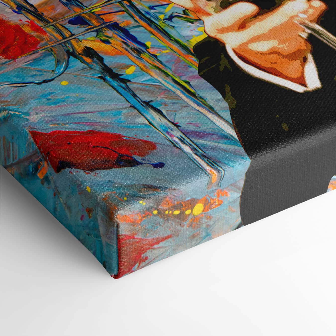 foto van canvas materiaal als schilderij