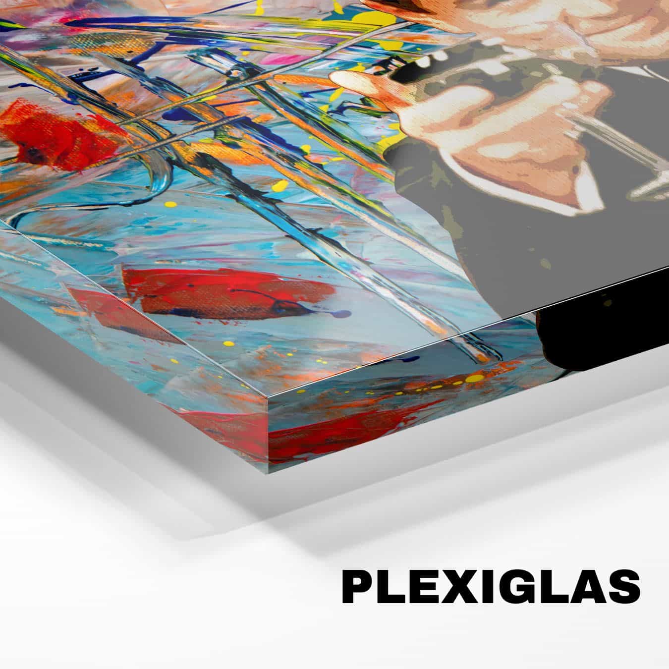 Plexiglas muurdecoratie met glanzend oppervlak en luxe uitstraling