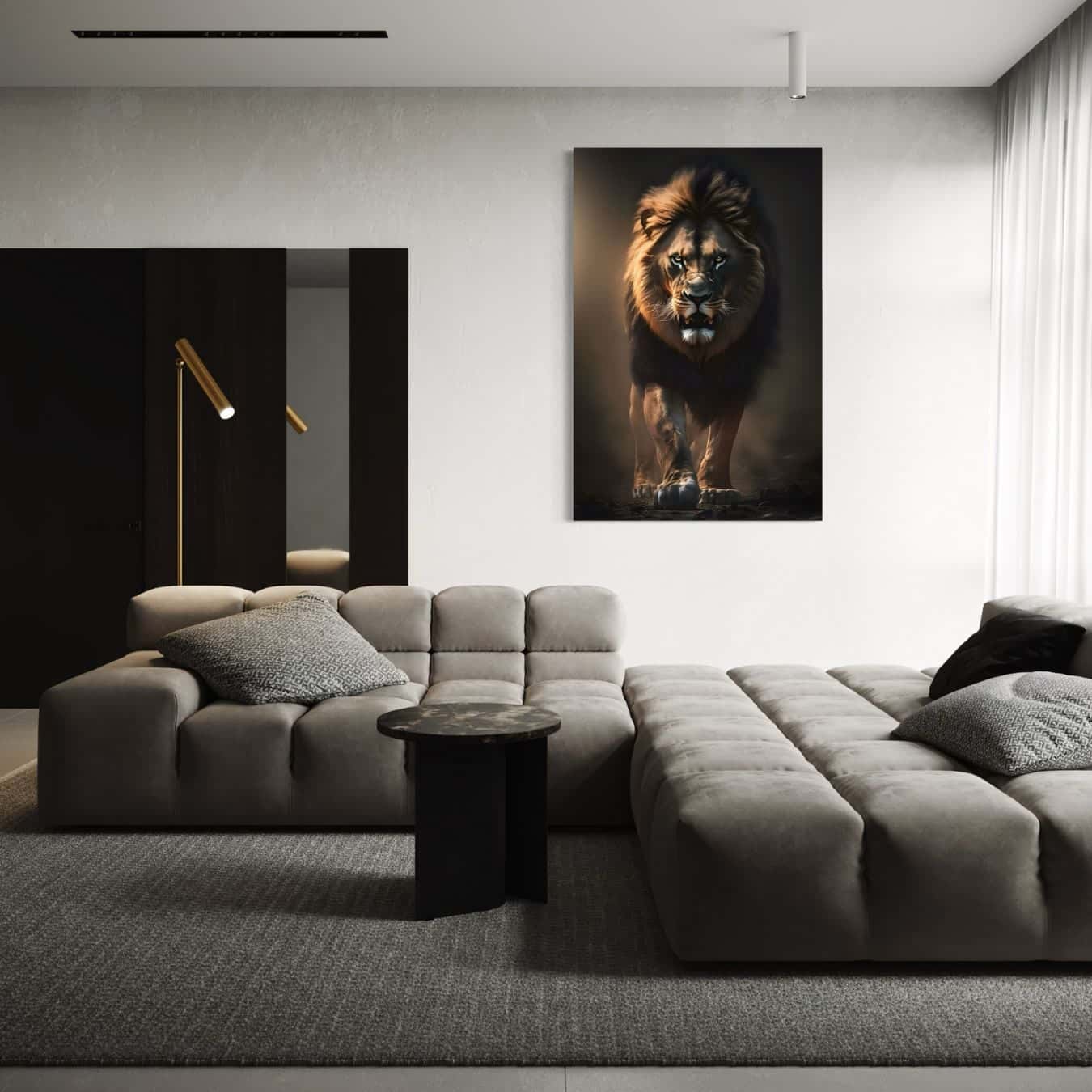 Canvas van leeuw perfect in stijlvol interieur