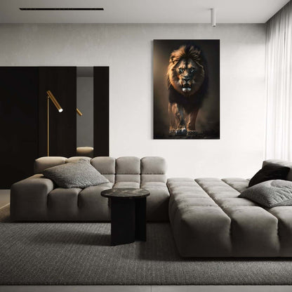 Canvas van leeuw perfect in stijlvol interieur